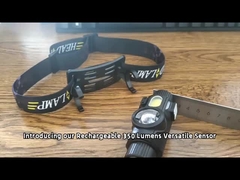 Yeniden şarj edilebilir hareket sensörü farı manyetik cep klipi ile çok yönlü meşale ışığı